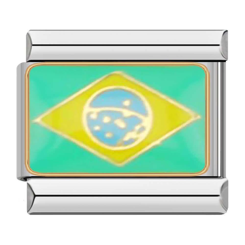 Charm Bandeira do Brasil - Blisca®