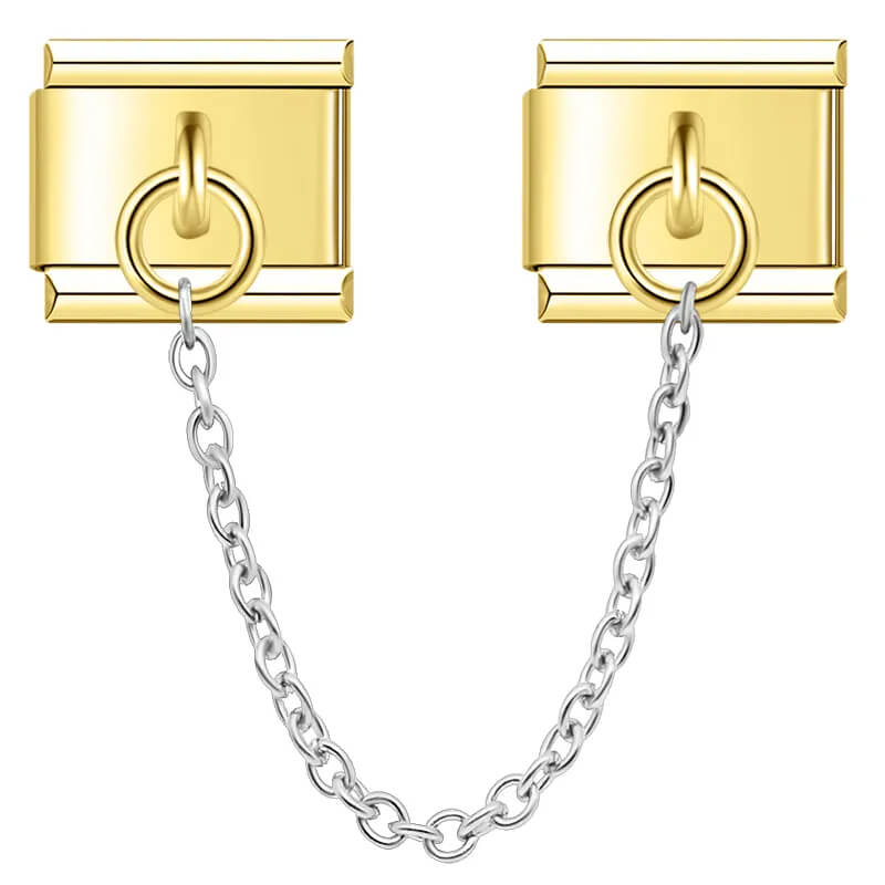 Charm Duplo Gold com Corrente- Blisca®