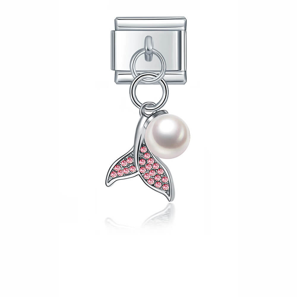 Charm Pendant Cauda de Sereia Rosa - Blisca®