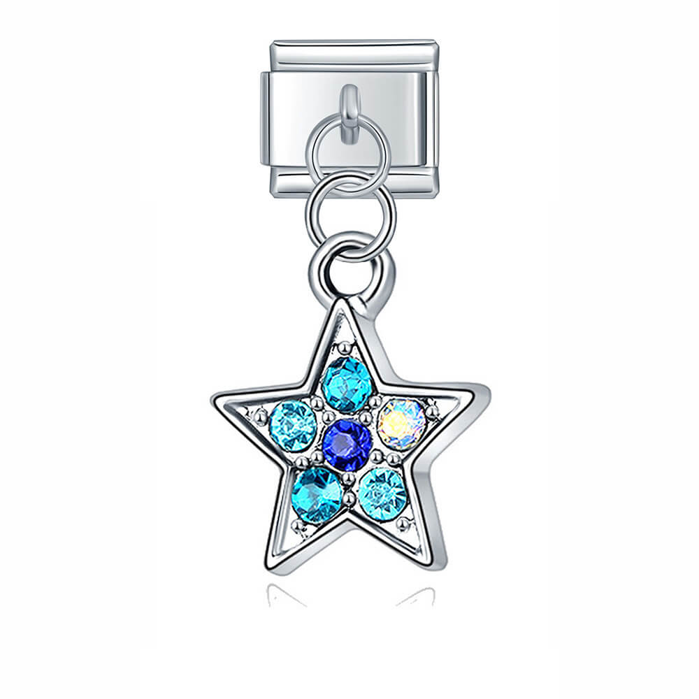 Charm Pendant Estrela com Brilhantes - Blisca®