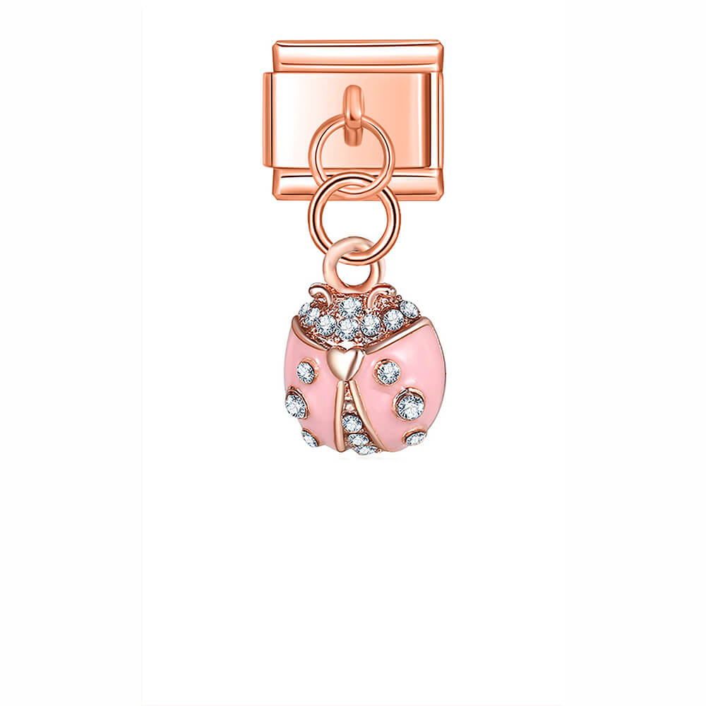 Charm Pendant Linda Joaninha Rose - Blisca®