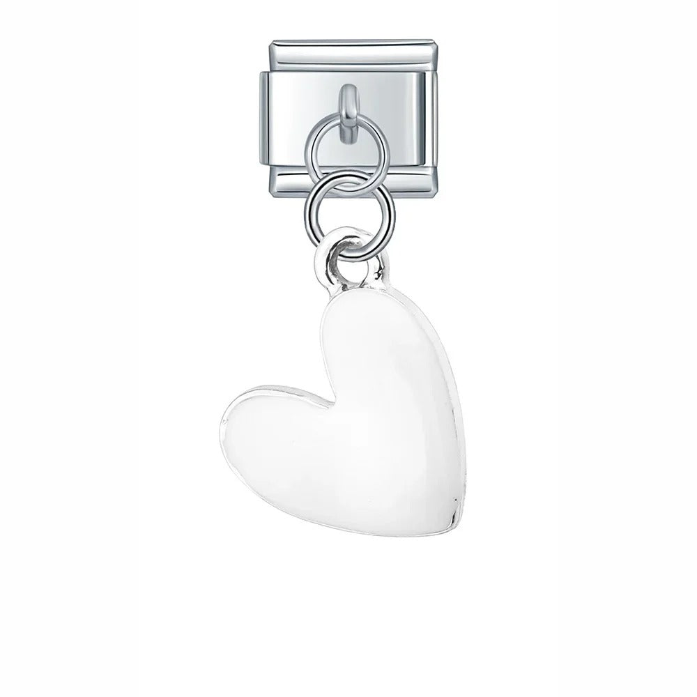 Charm Pendant Love Heart White - Blisca®