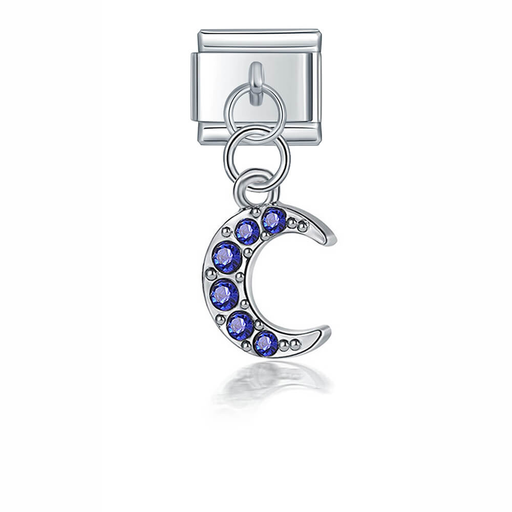 Charm Pendant Lua com Brilhantes - Blisca®