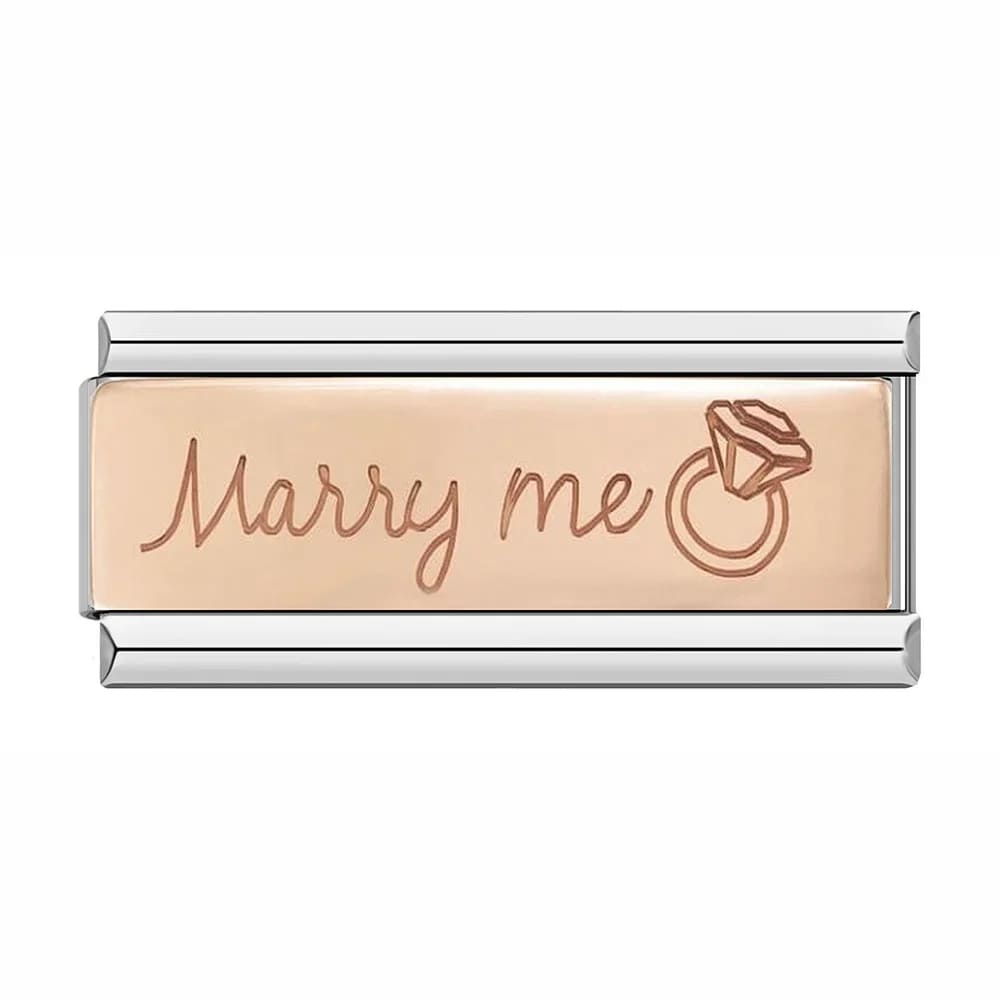 Charm Plaquinha Rose Marry Me - Blisca®