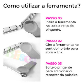 Ferramenta LinkMe - Facilita a troca de Charms da Pulseira